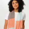 Baumwollschal mit Colour Blocking Design