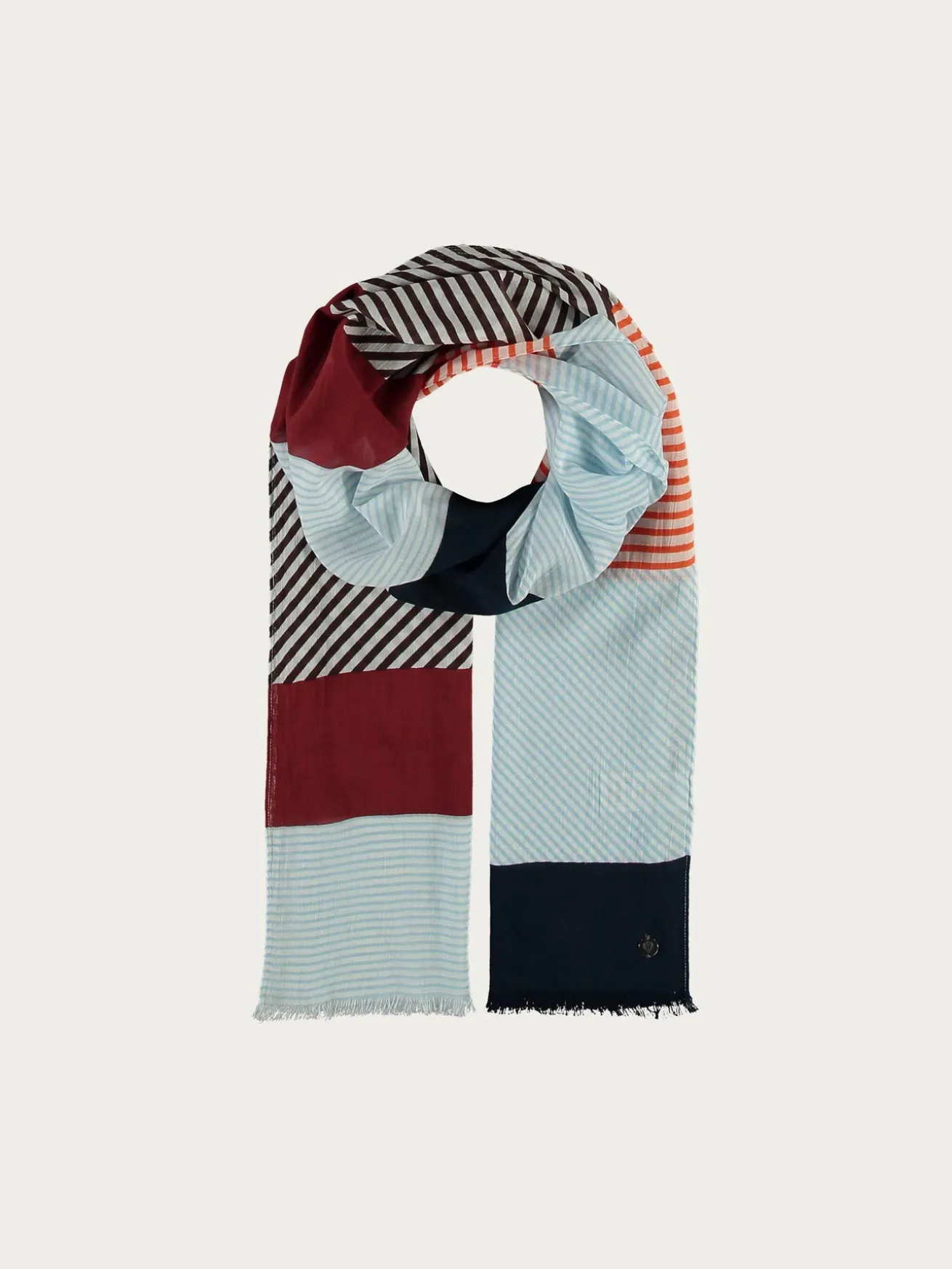 Baumwollschal mit Colour Blocking Design