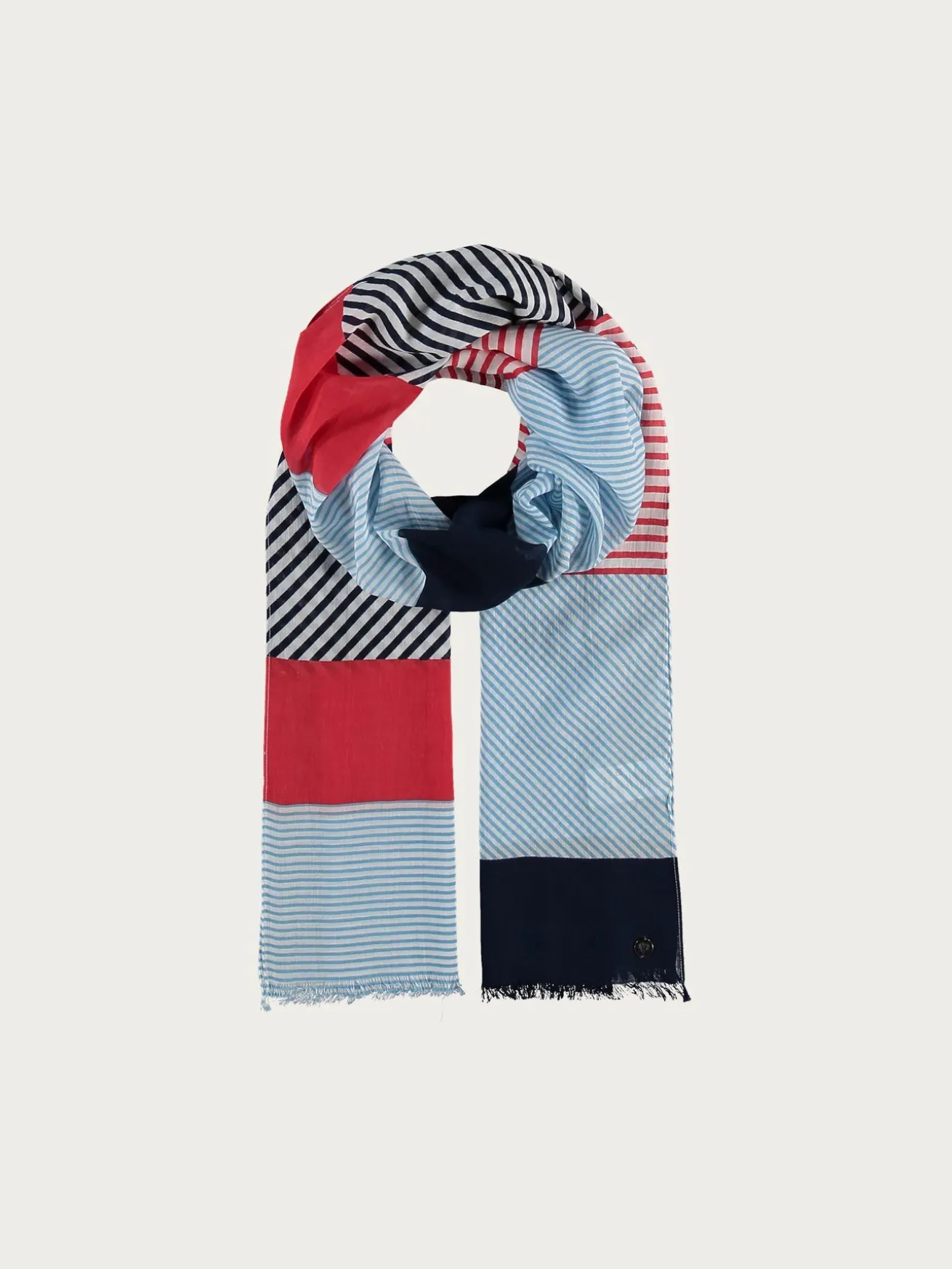 Baumwollschal mit Colour Blocking Design