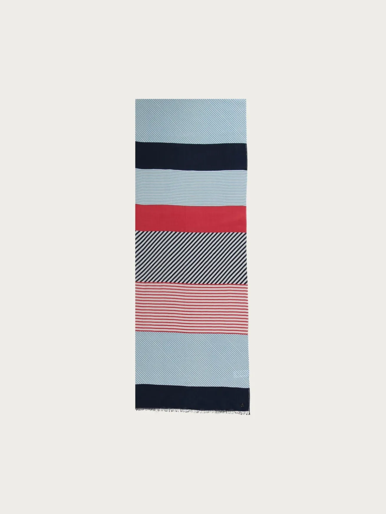 Baumwollschal mit Colour Blocking Design