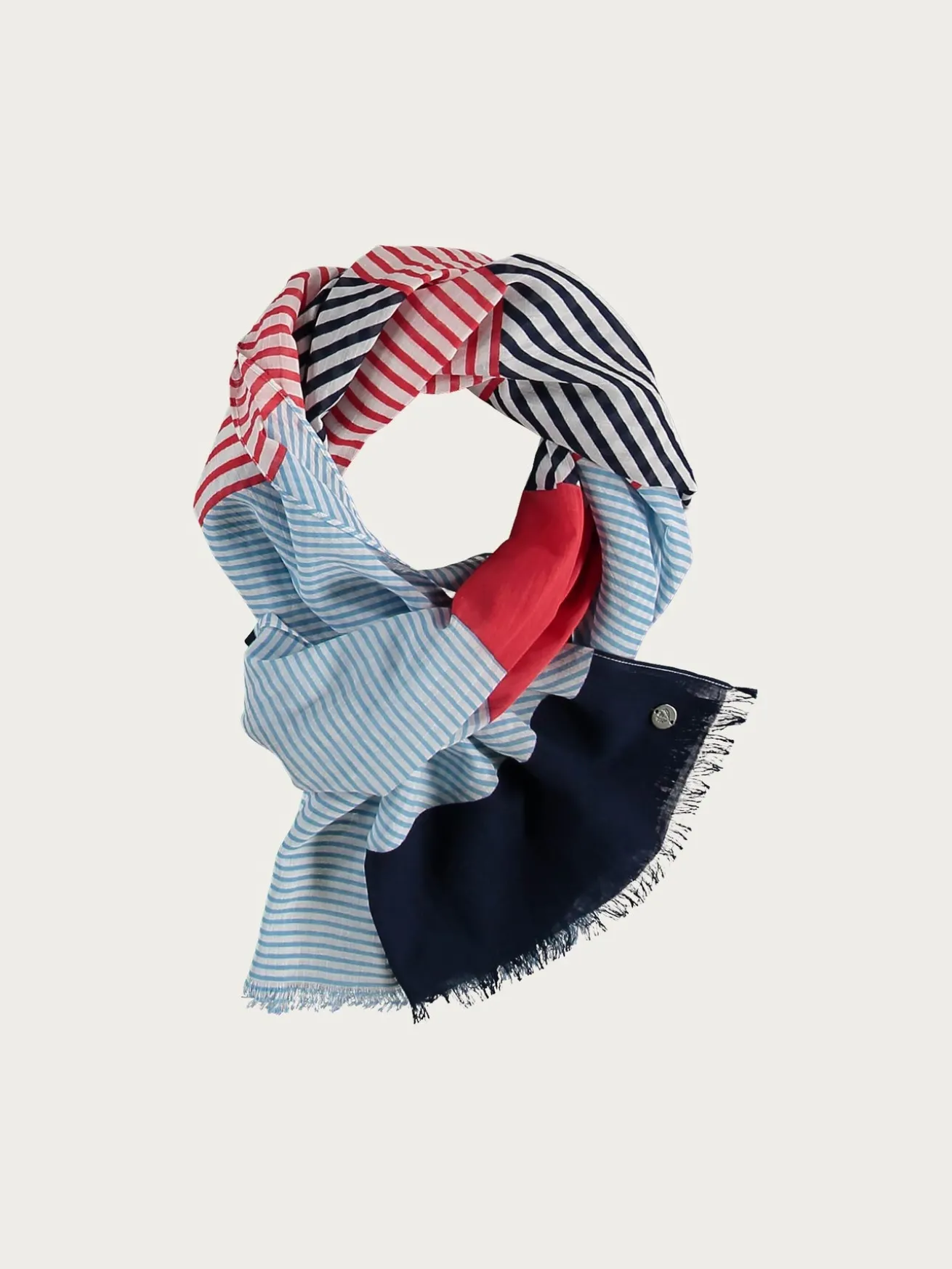 Baumwollschal mit Colour Blocking Design