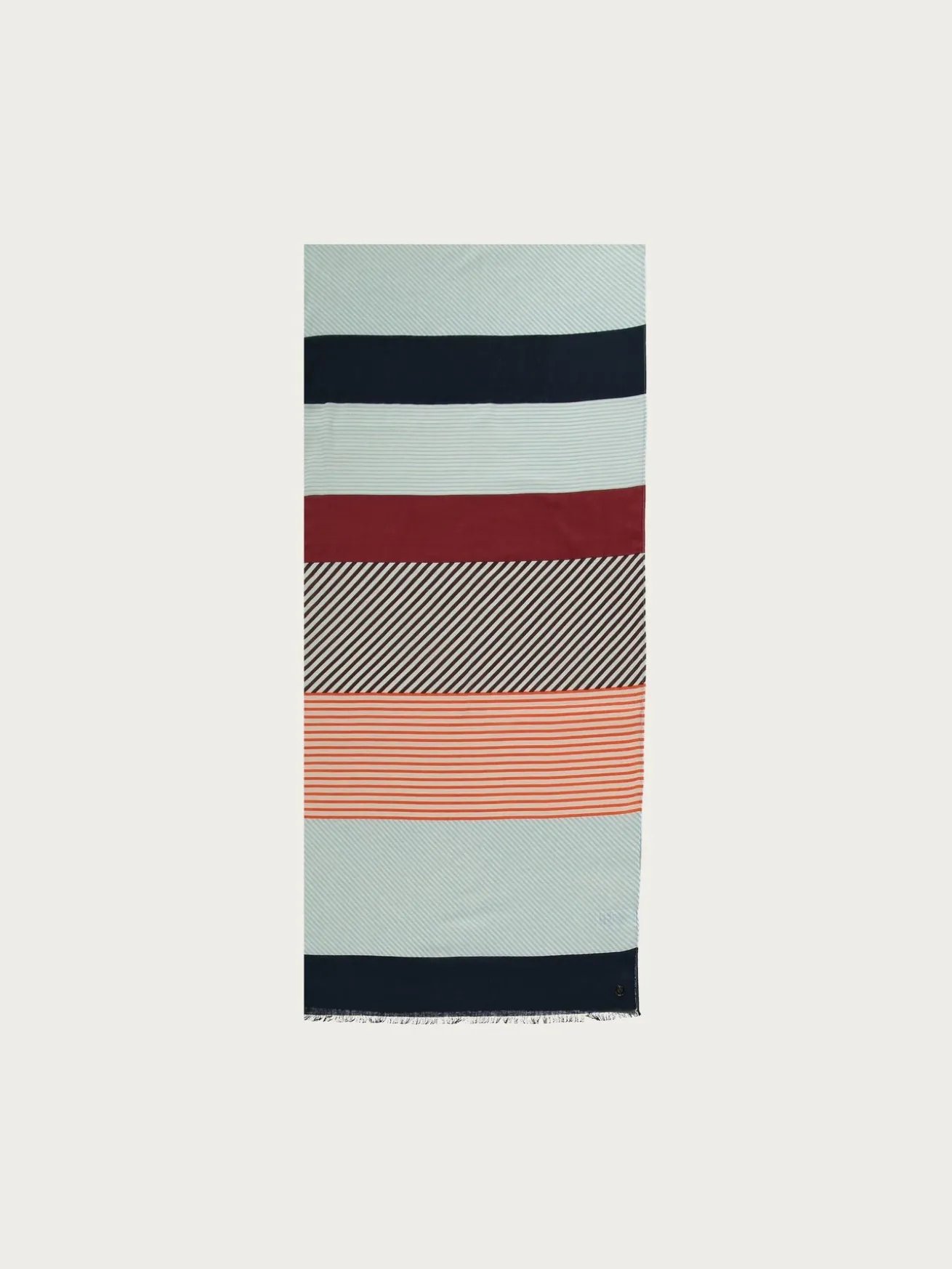 Baumwollschal mit Colour Blocking Design