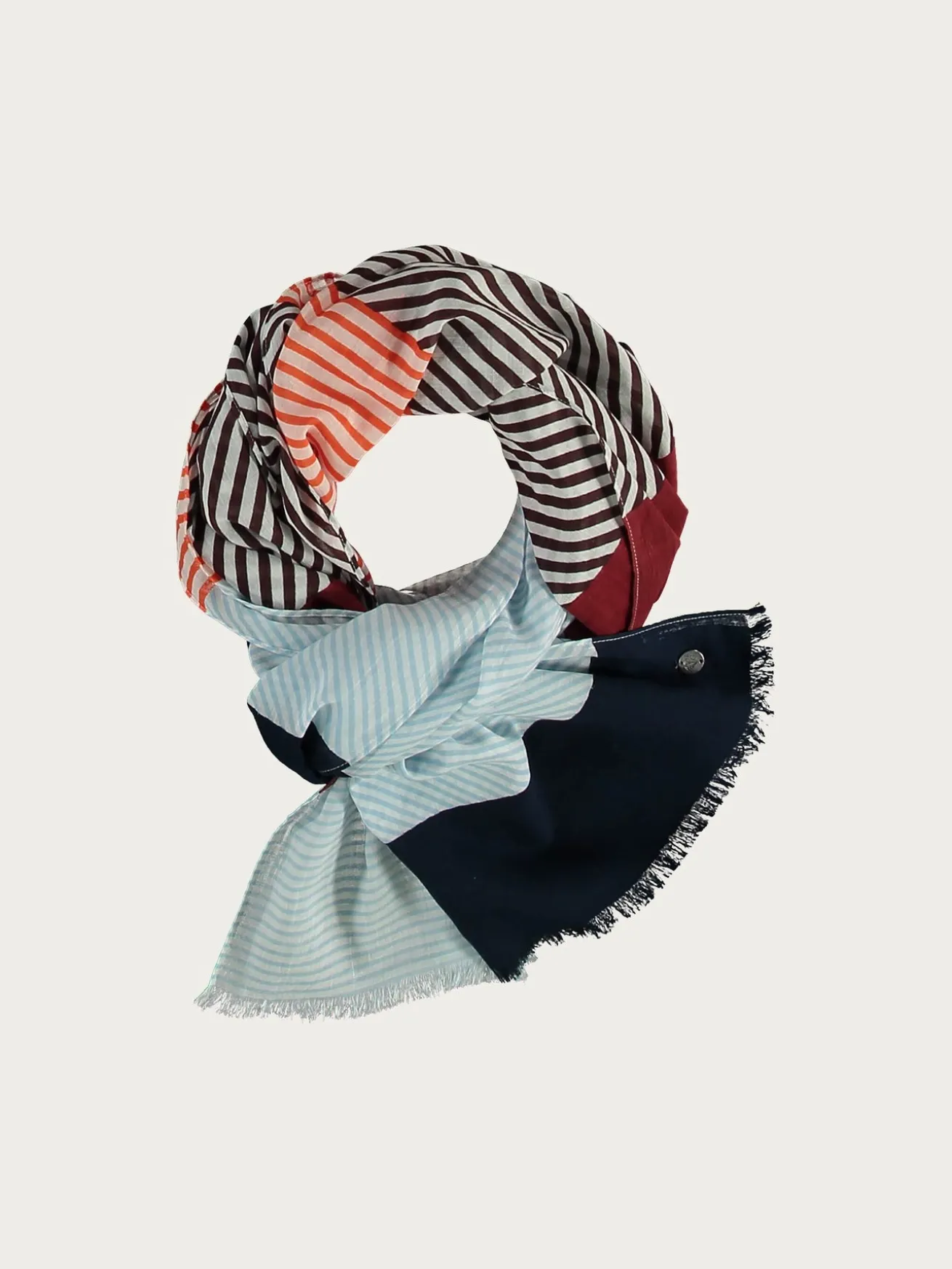 Baumwollschal mit Colour Blocking Design