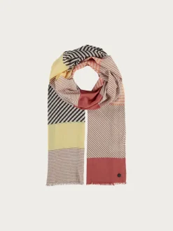 Baumwollschal mit Colour Blocking Design