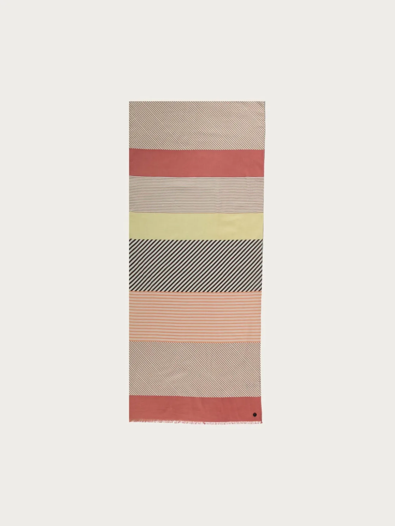 Baumwollschal mit Colour Blocking Design