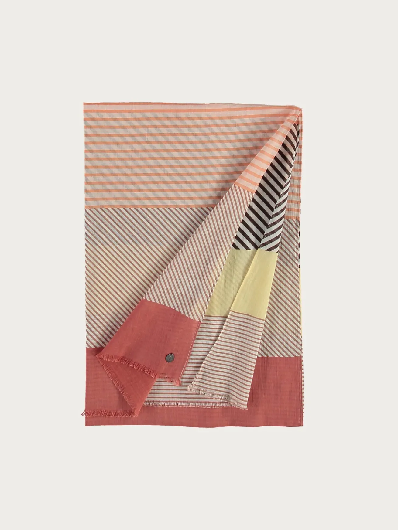 Baumwollschal mit Colour Blocking Design
