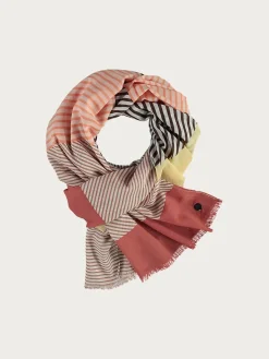 Baumwollschal mit Colour Blocking Design