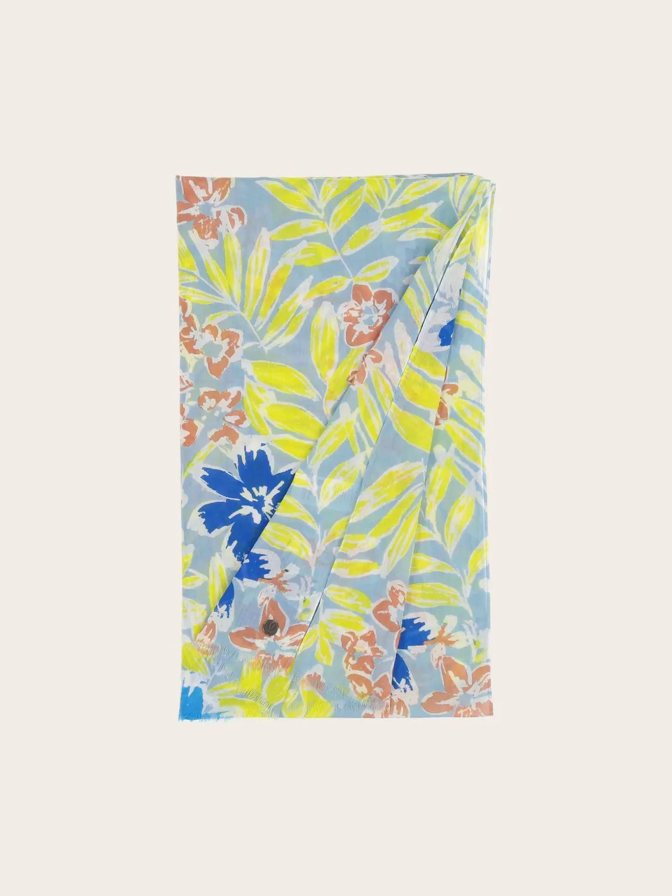 Baumwollschal mit tropischem Blumen-Print