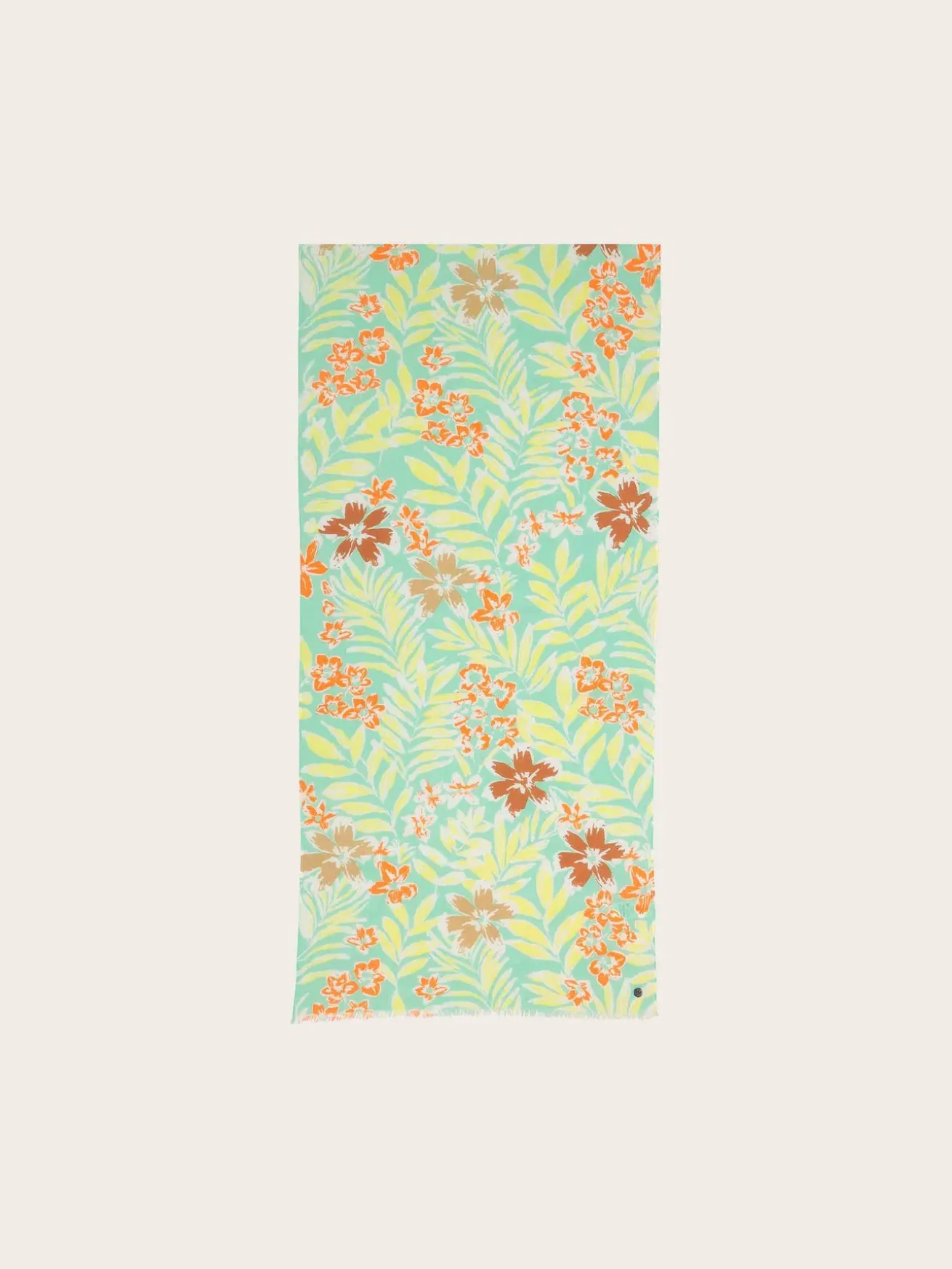 Baumwollschal mit tropischem Blumen-Print