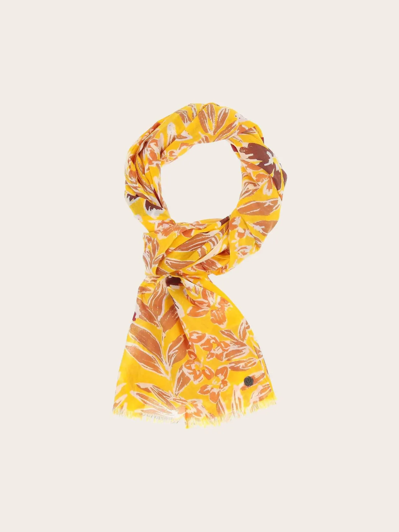 Baumwollschal mit tropischem Blumen-Print