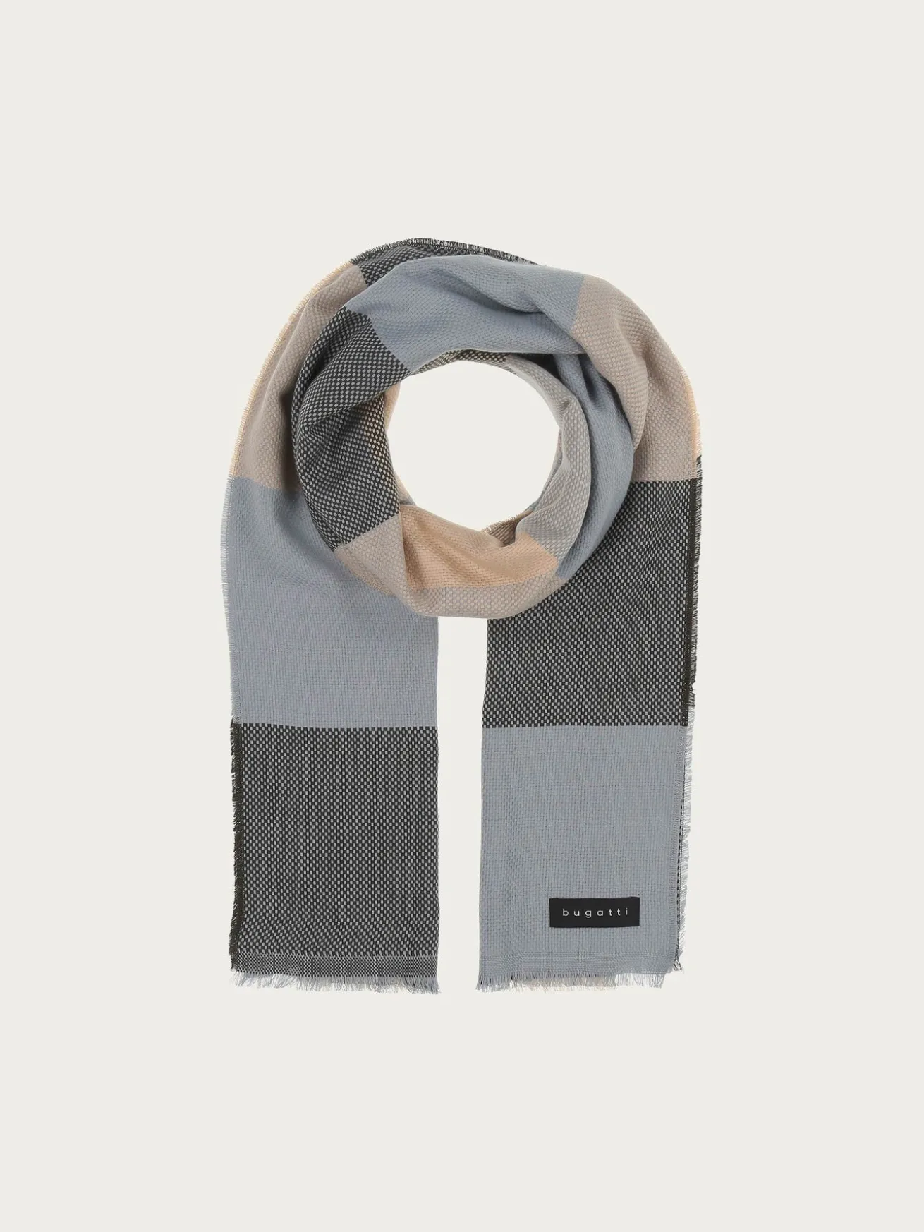 bugatti Schal mit Karo-Design aus Baumwolle