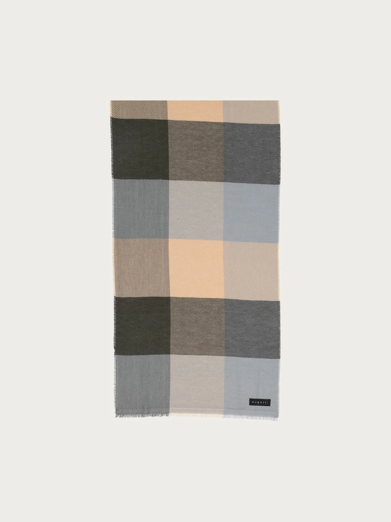 bugatti Schal mit Karo-Design aus Baumwolle