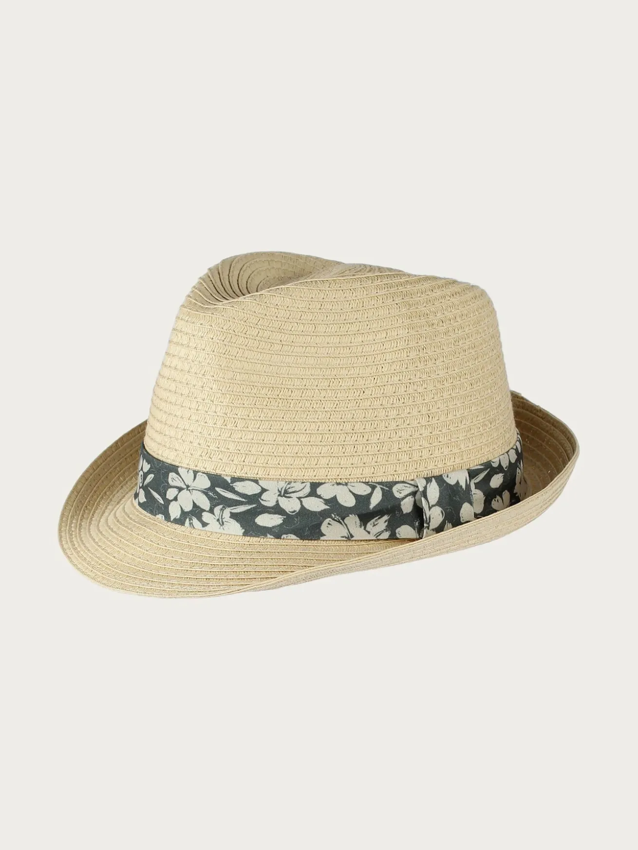 bugatti Trilby mit sommerlichem Blüten-Print am Hutband