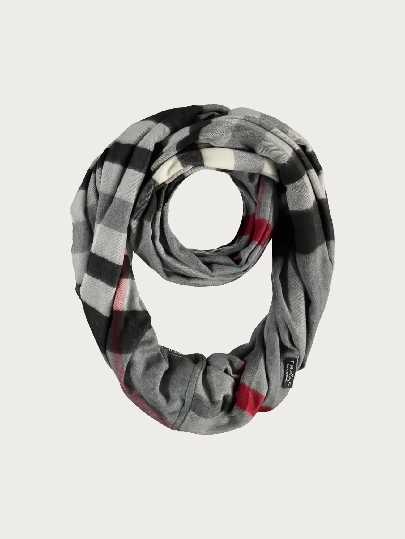 Cashmink-Loop mit FRAAS Plaid Karo - Made in Germany
