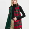 Cashmink-Schal MERRY CHRISTMAS mit weihnachtlichem Karo-Design - Made in Germany