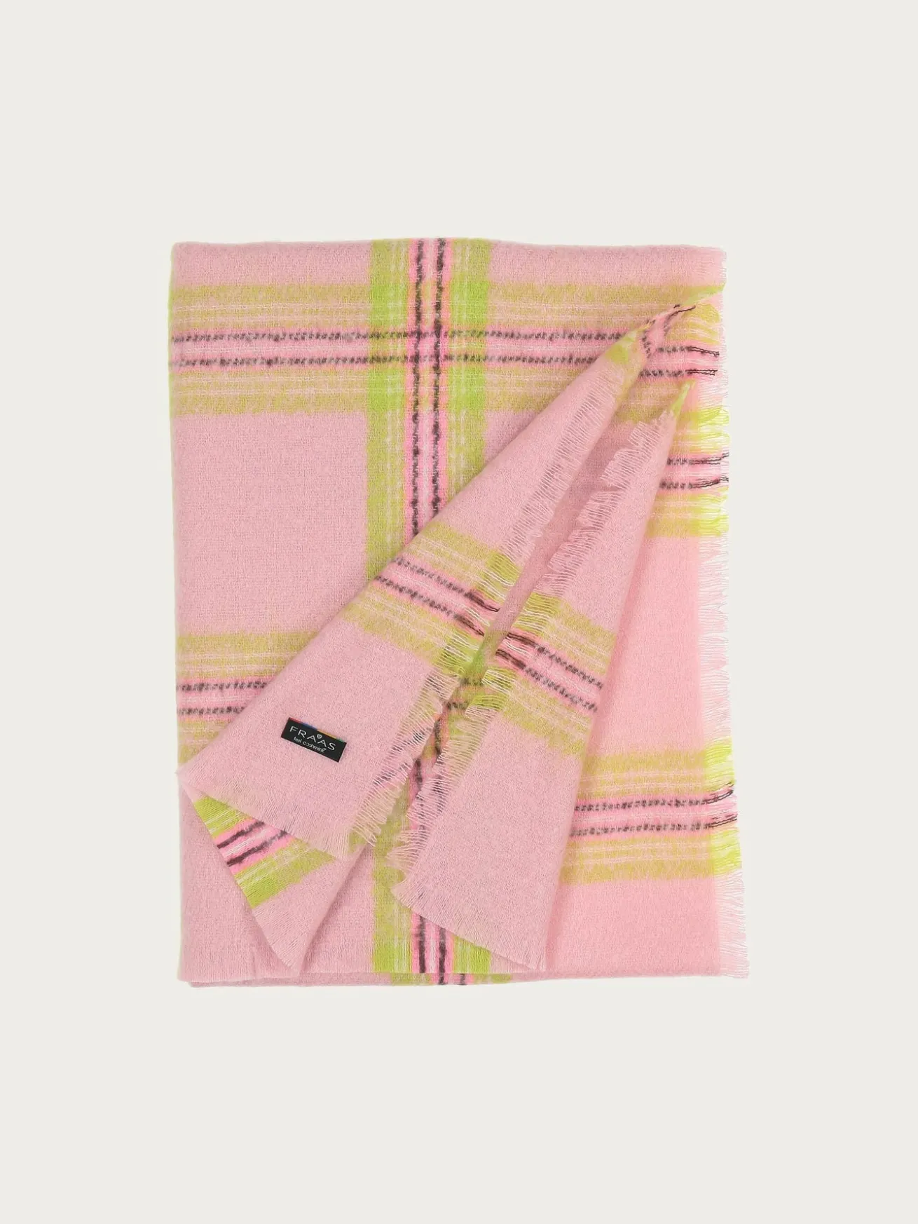Cashmink-Stola mit XL Karo-Design