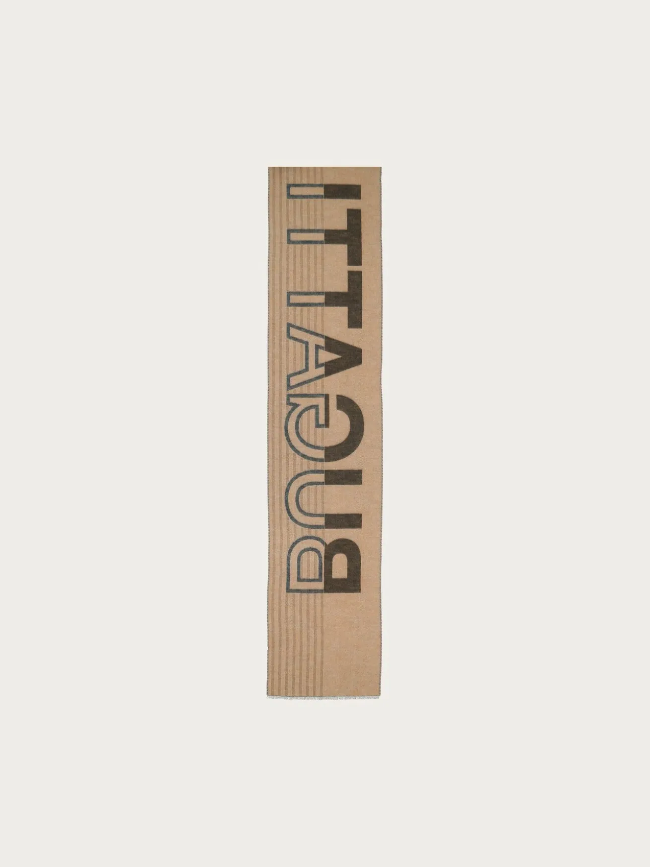 Doubleface Cashmink-Schal mit bugatti-Schriftzug - Made in Germany
