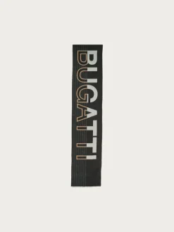 Doubleface Cashmink-Schal mit bugatti-Schriftzug - Made in Germany