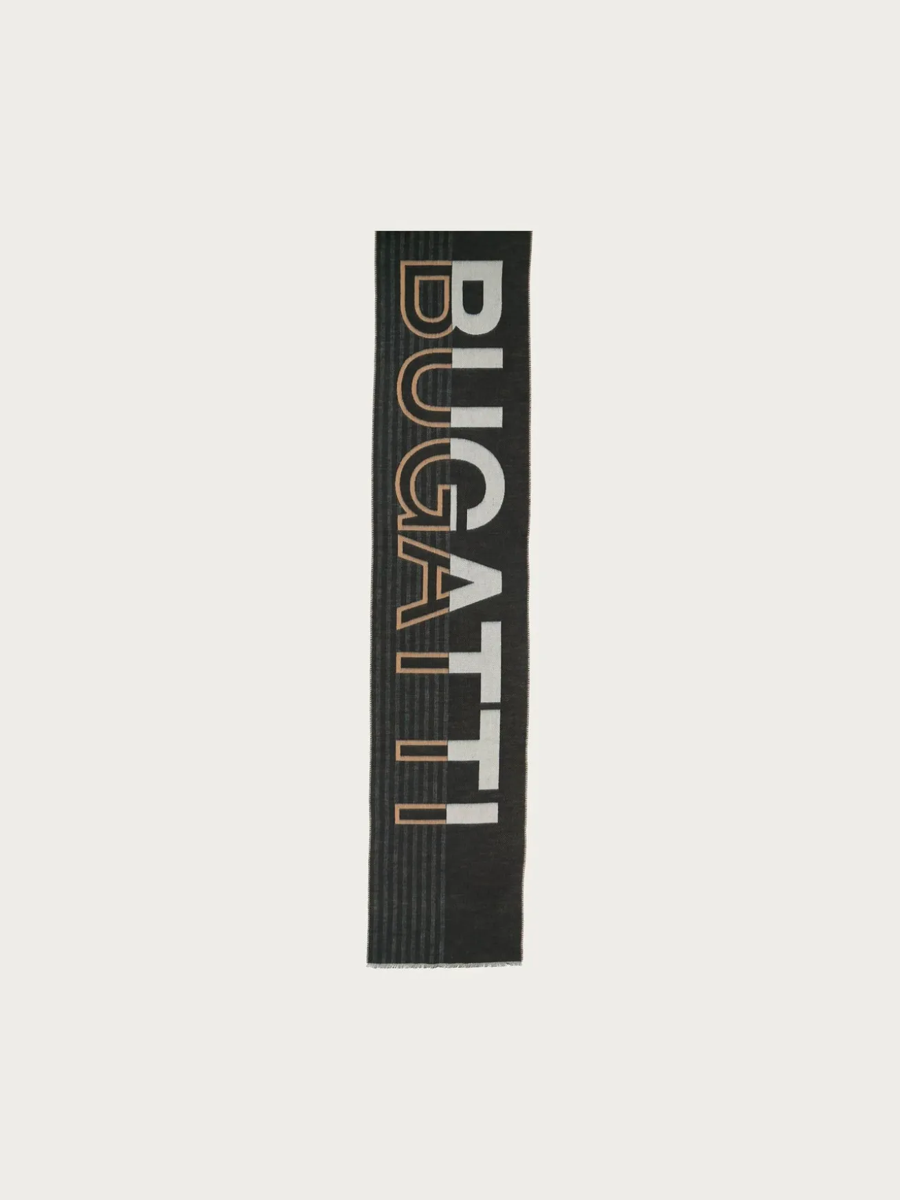 Doubleface Cashmink-Schal mit bugatti-Schriftzug - Made in Germany