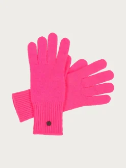 Einfarbige Strickhandschuhe in Wollmischung