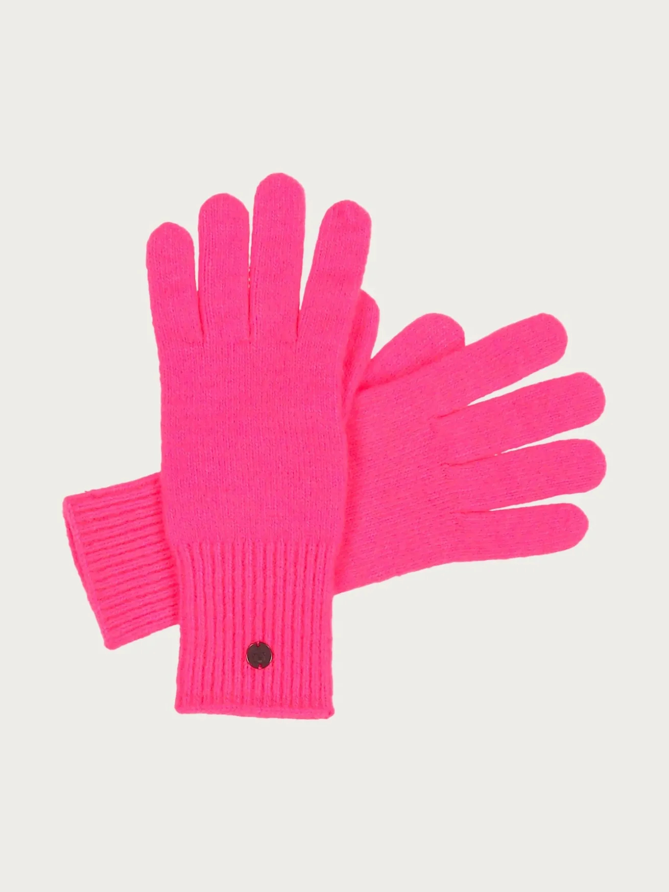 Einfarbige Strickhandschuhe in Wollmischung