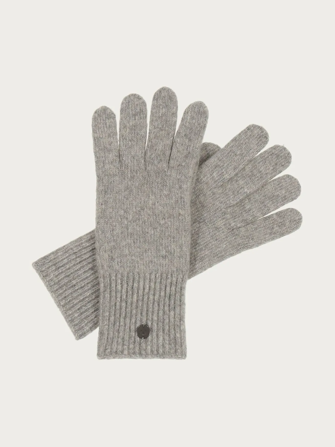 Einfarbige Strickhandschuhe in Wollmischung