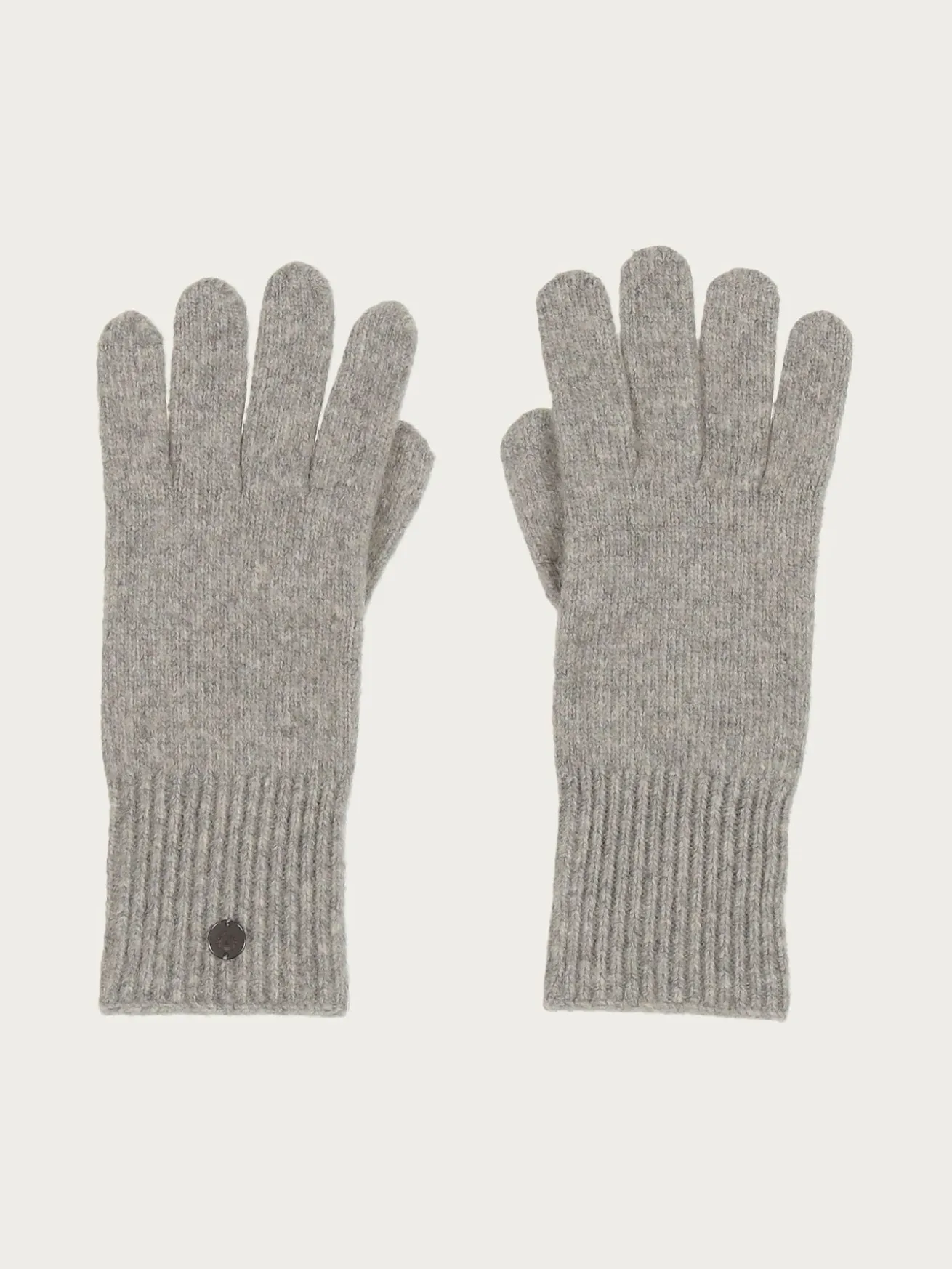 Einfarbige Strickhandschuhe in Wollmischung