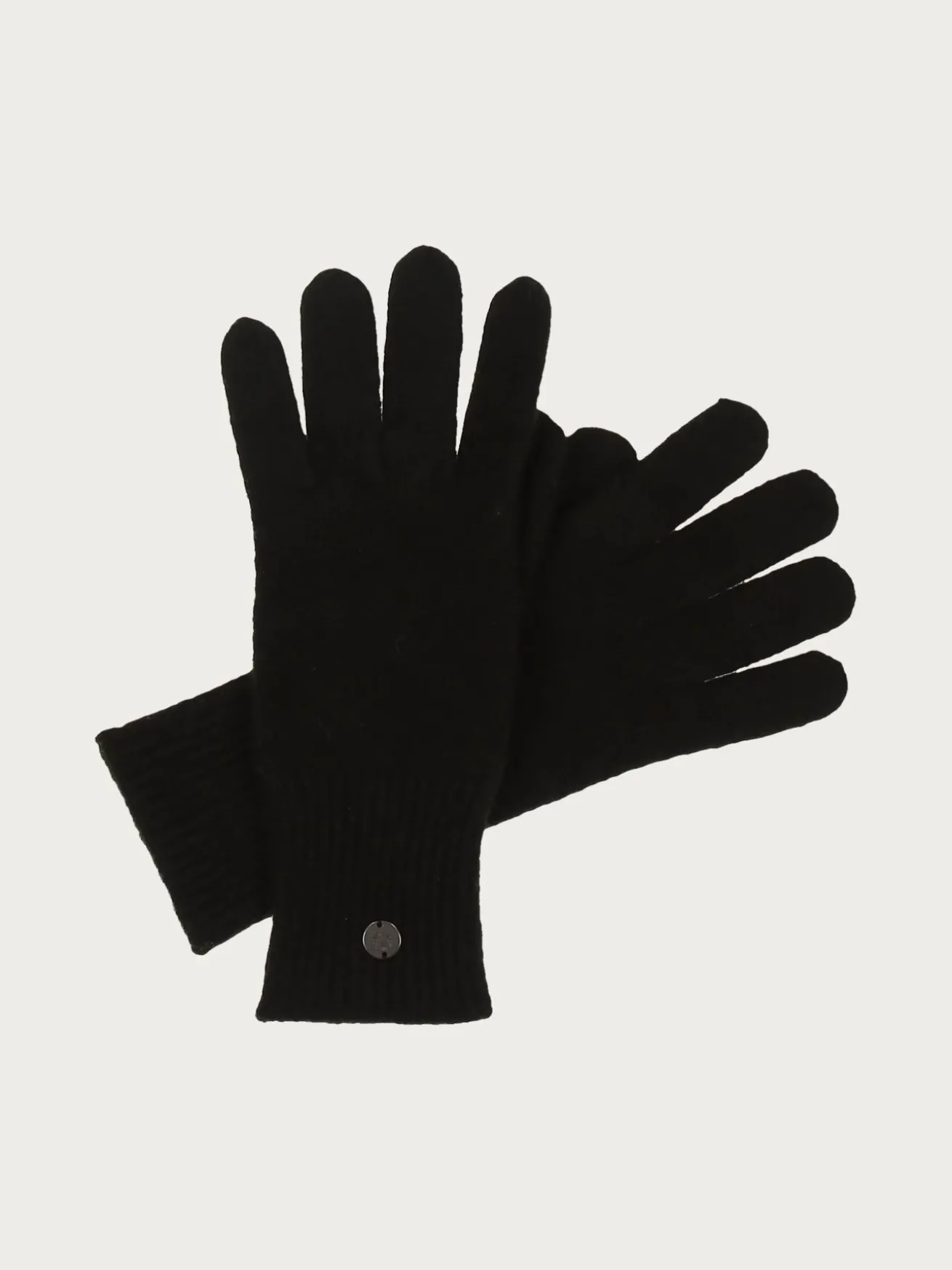 Einfarbige Strickhandschuhe in Wollmischung