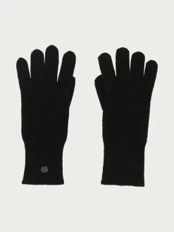 Einfarbige Strickhandschuhe in Wollmischung