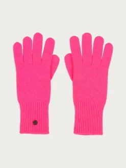 Einfarbige Strickhandschuhe in Wollmischung