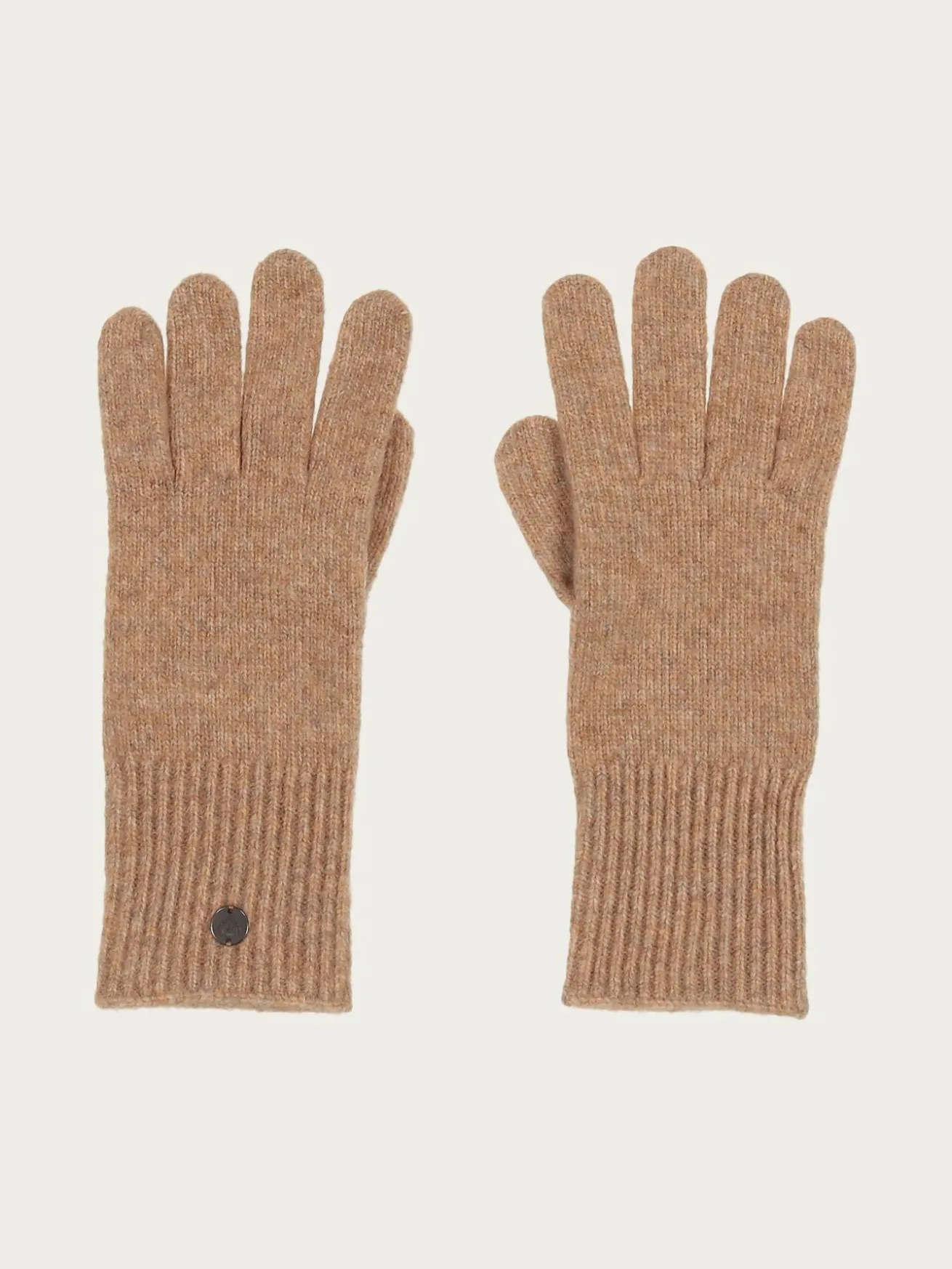 Einfarbige Strickhandschuhe in Wollmischung
