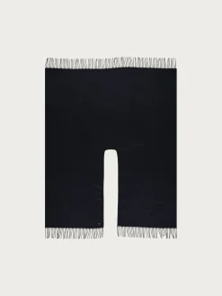 Einfarbiger Poncho aus reinem Polyacryl - Made in Germany