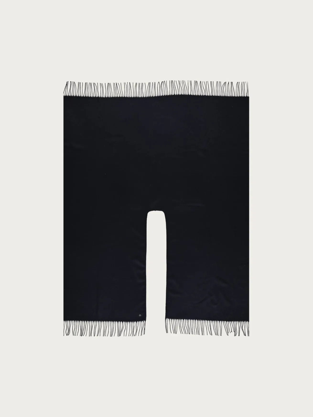 Einfarbiger Poncho aus reinem Polyacryl - Made in Germany