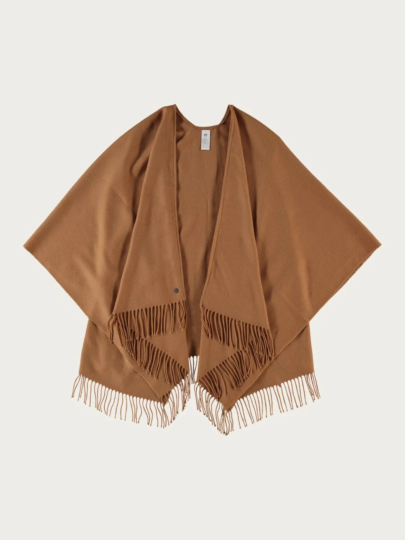 Einfarbiger Poncho aus reinem Polyacryl - Made in Germany