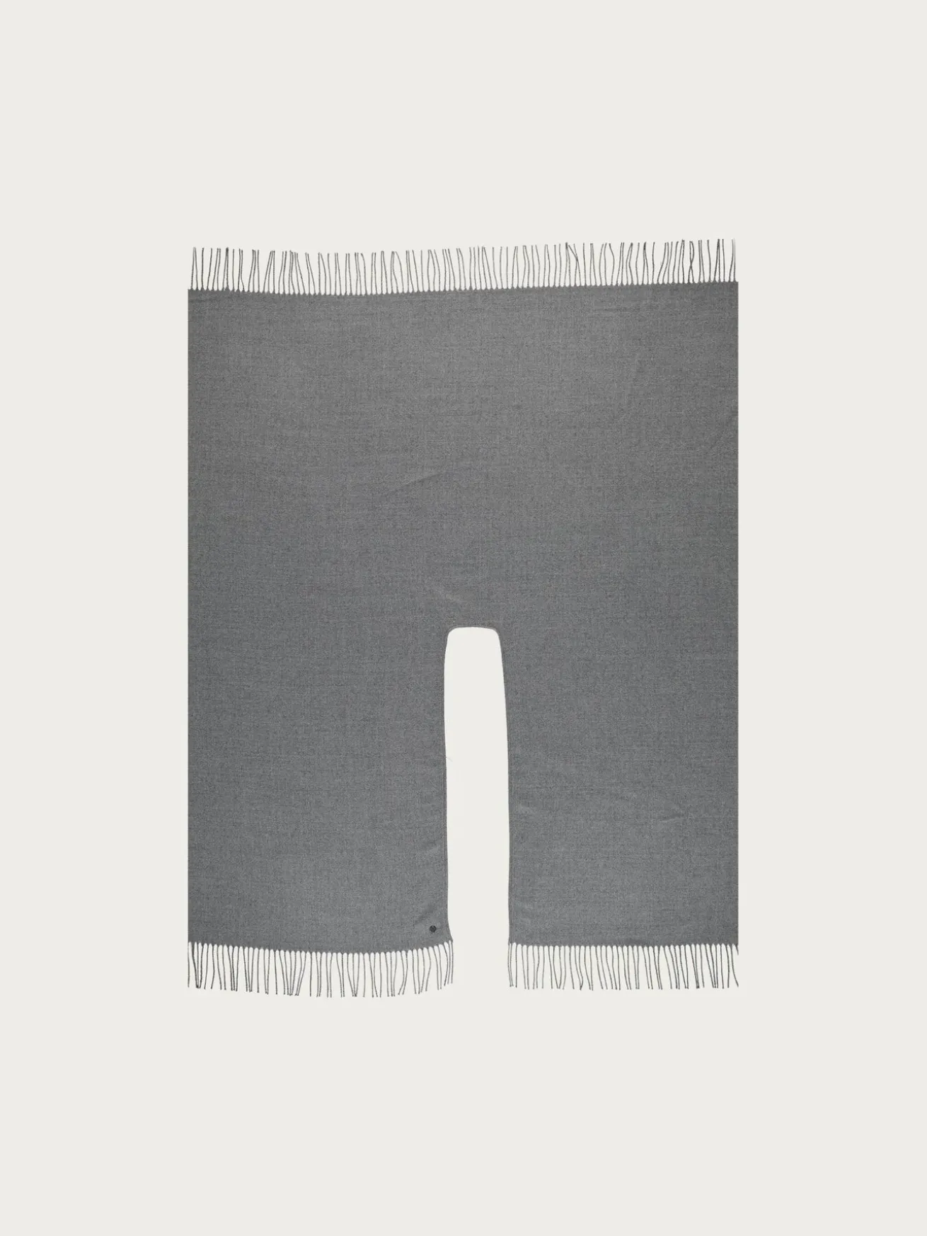 Einfarbiger Poncho aus reinem Polyacryl - Made in Germany