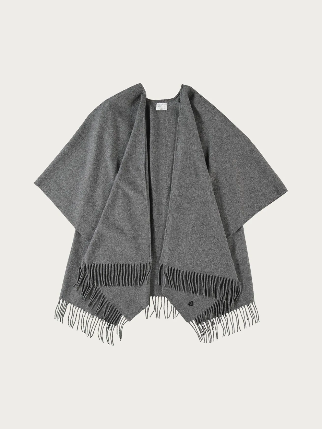 Einfarbiger Poncho aus reinem Polyacryl - Made in Germany
