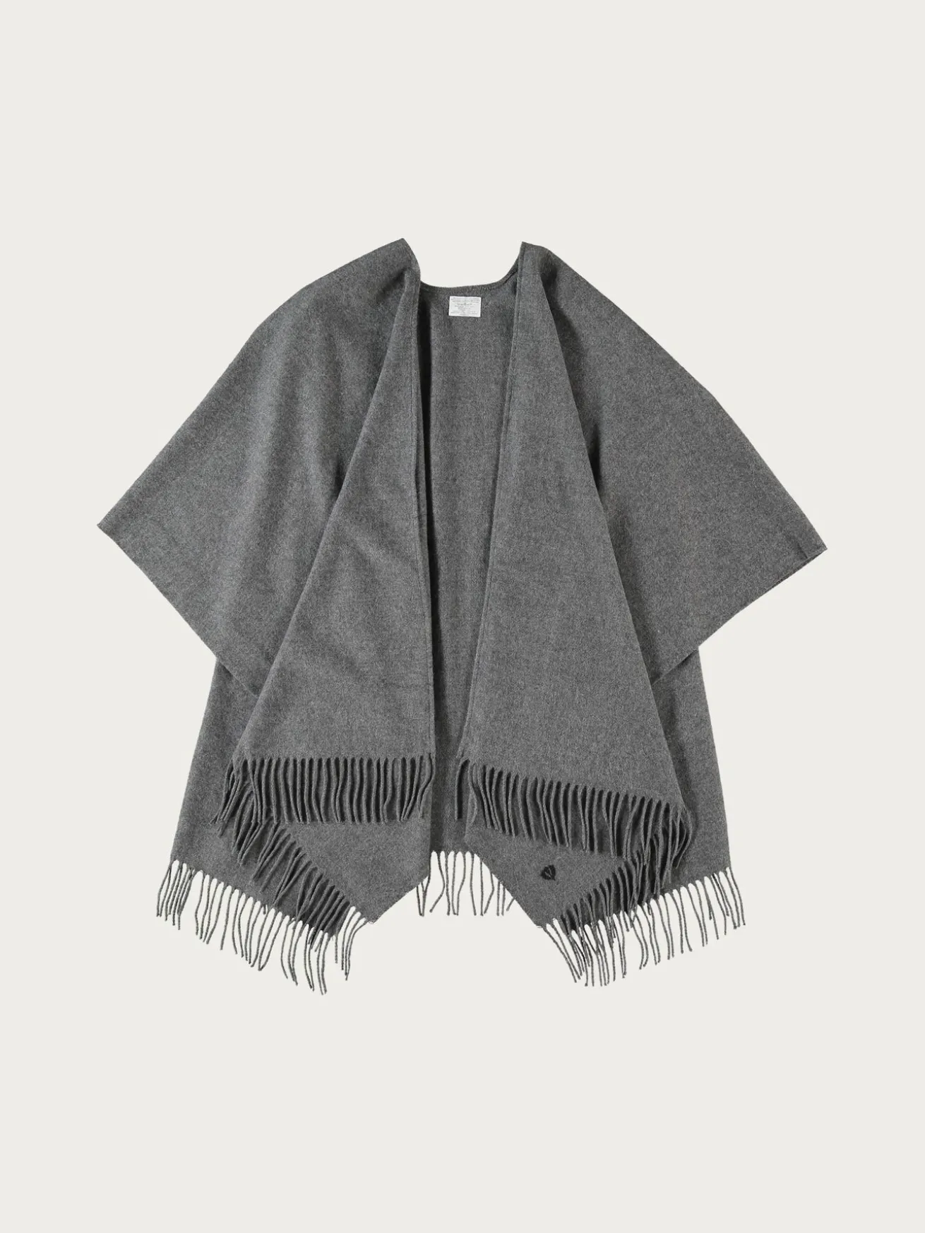 Einfarbiger Poncho aus reinem Polyacryl - Made in Germany