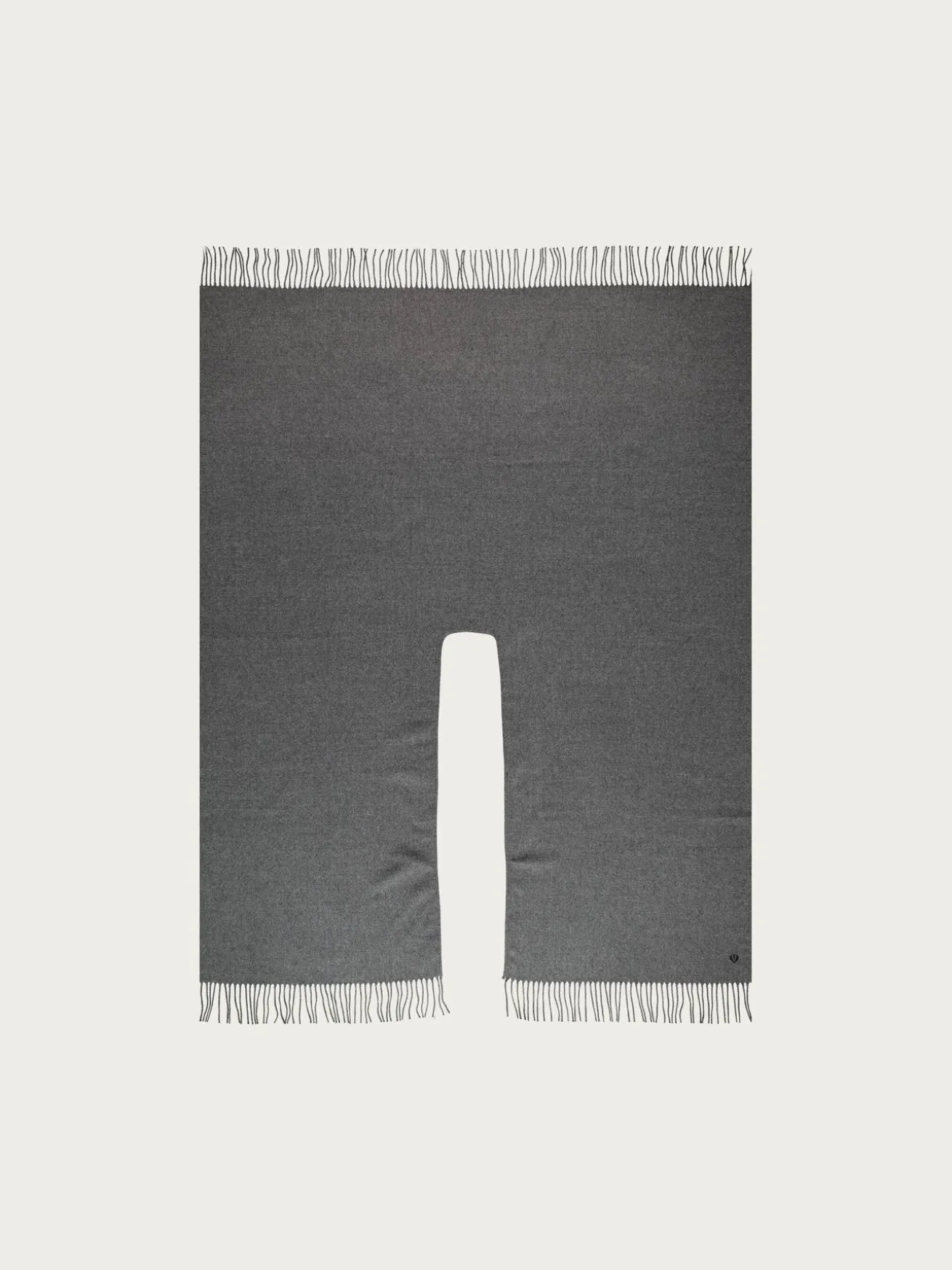 Einfarbiger Poncho aus reinem Polyacryl - Made in Germany