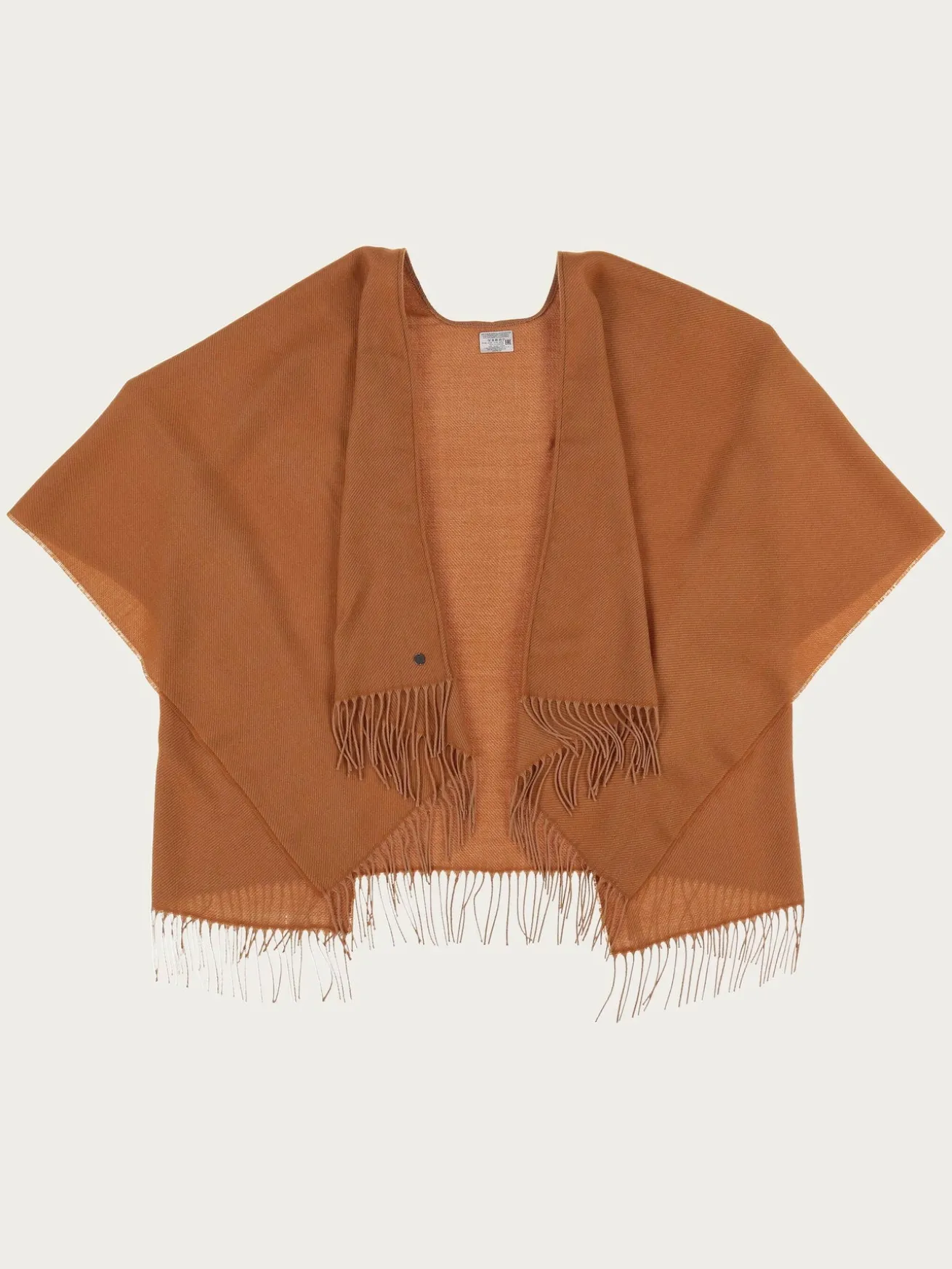 Einfarbiger Poncho aus reinem Polyacryl - Made in Germany