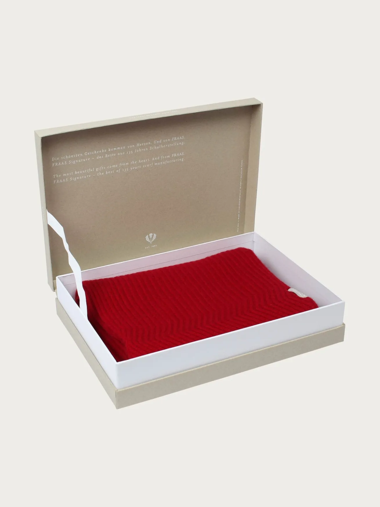Grobstrick Kaschmir-Schal in Geschenkbox