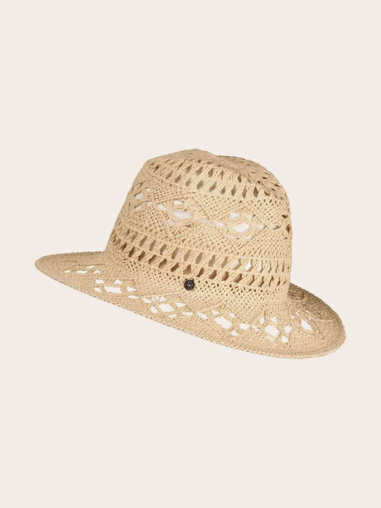 Leichter Loevenich Papier-Fedora mit Boho-Muster