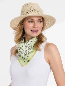 Leichter Loevenich Papier-Fedora mit Boho-Muster