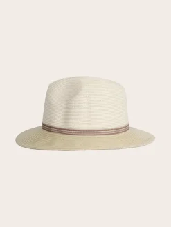 Loevenich Fedora aus Papier mit andersfarbiger Krempe