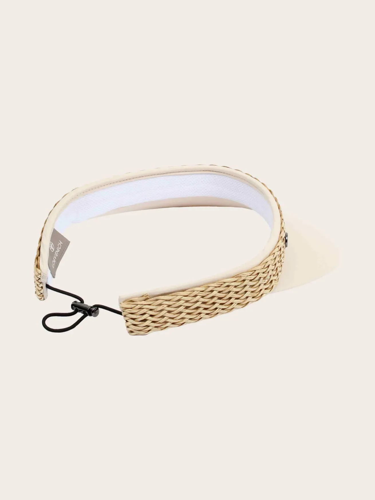 Loevenich Visor aus Baumwolle mit geflochtenem Kunstlederband