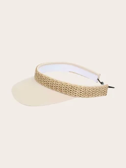 Loevenich Visor aus Baumwolle mit geflochtenem Kunstlederband