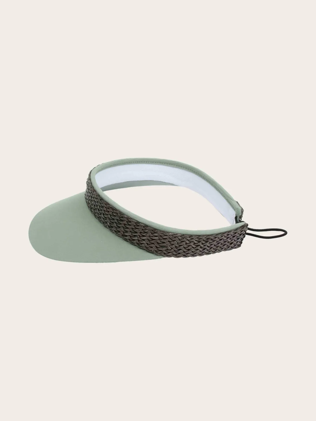 Loevenich Visor aus Baumwolle mit geflochtenem Kunstlederband