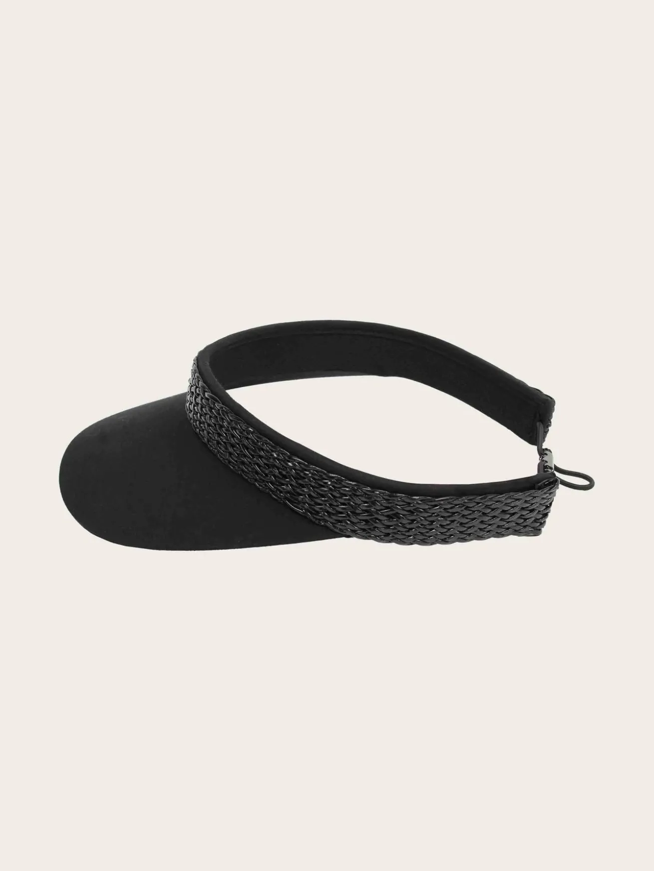 Loevenich Visor aus Baumwolle mit geflochtenem Kunstlederband