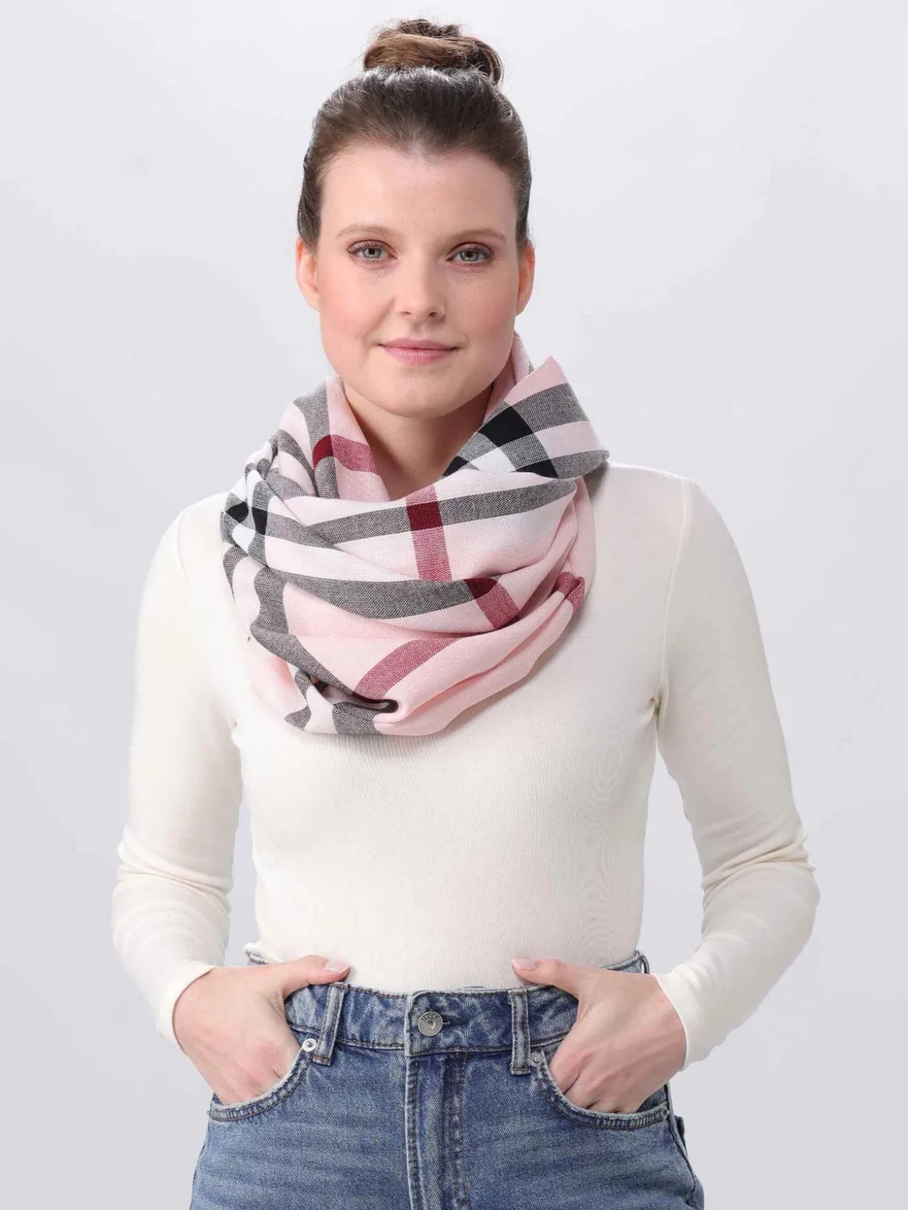 Loop mit FRAAS Plaid Karo - Made in Germany