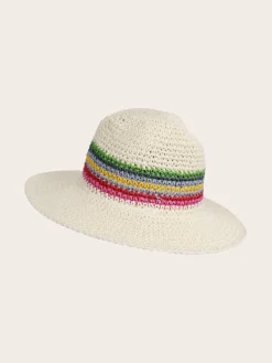 Modischer Loevenich Fedora mit buntem Streifenmuster
