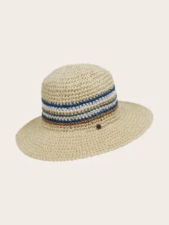 Modischer Loevenich Fedora mit buntem Streifenmuster